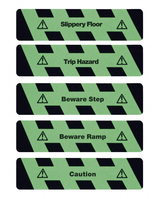 Glow in Dark Hazard Warning yellow/black with Text (Sheet) Glow in Dark Hazard Warning yellow/black with Text (Sheet)